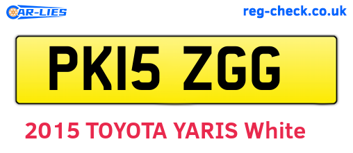 PK15ZGG are the vehicle registration plates.