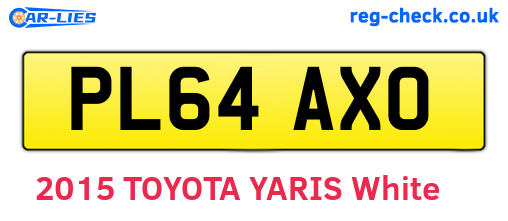 PL64AXO are the vehicle registration plates.