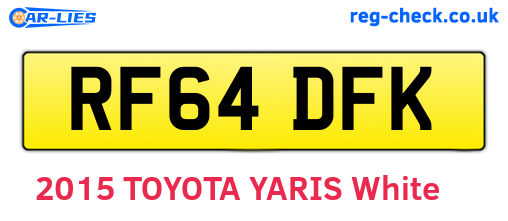 RF64DFK are the vehicle registration plates.