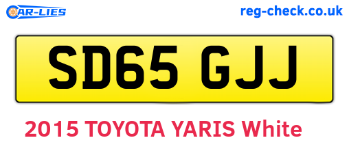 SD65GJJ are the vehicle registration plates.