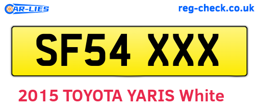 SF54XXX are the vehicle registration plates.
