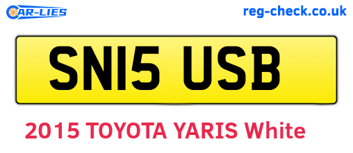 SN15USB are the vehicle registration plates.