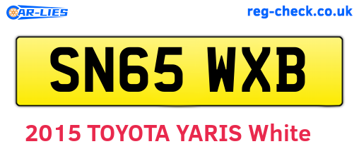 SN65WXB are the vehicle registration plates.