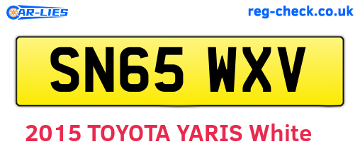 SN65WXV are the vehicle registration plates.