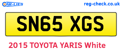 SN65XGS are the vehicle registration plates.