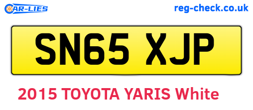 SN65XJP are the vehicle registration plates.