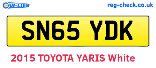 SN65YDK are the vehicle registration plates.