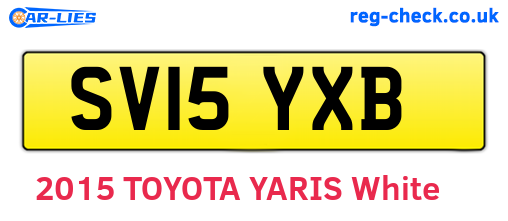 SV15YXB are the vehicle registration plates.