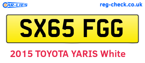 SX65FGG are the vehicle registration plates.