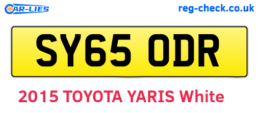 SY65ODR are the vehicle registration plates.