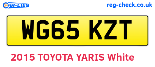 WG65KZT are the vehicle registration plates.