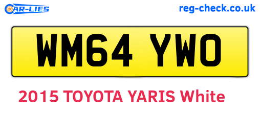 WM64YWO are the vehicle registration plates.