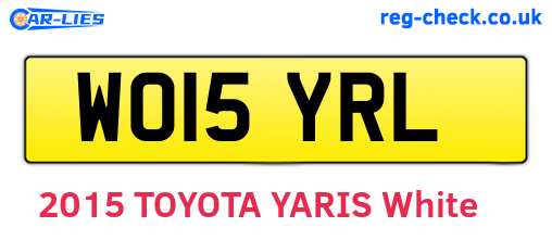 WO15YRL are the vehicle registration plates.