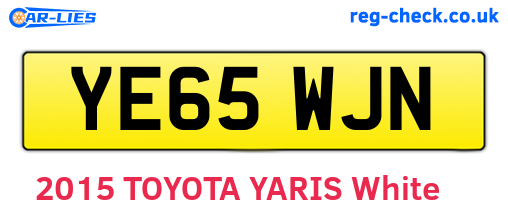 YE65WJN are the vehicle registration plates.