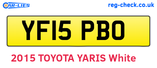 YF15PBO are the vehicle registration plates.