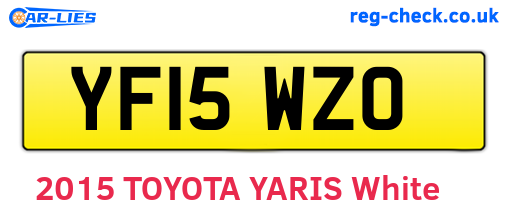 YF15WZO are the vehicle registration plates.