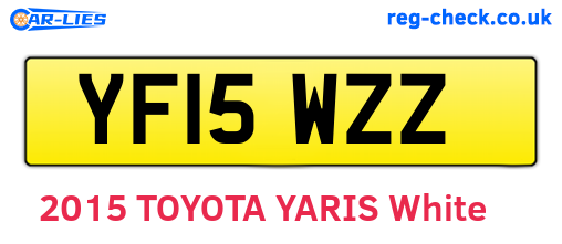 YF15WZZ are the vehicle registration plates.