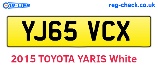 YJ65VCX are the vehicle registration plates.