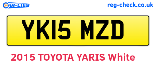 YK15MZD are the vehicle registration plates.