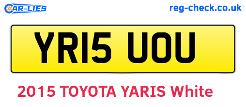 YR15UOU are the vehicle registration plates.