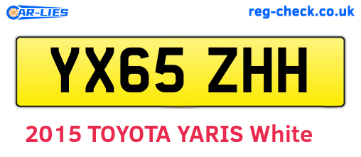 YX65ZHH are the vehicle registration plates.