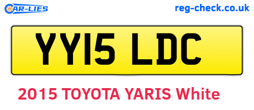 YY15LDC are the vehicle registration plates.