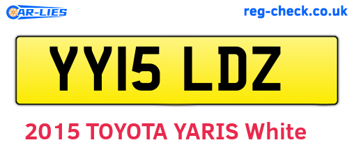 YY15LDZ are the vehicle registration plates.