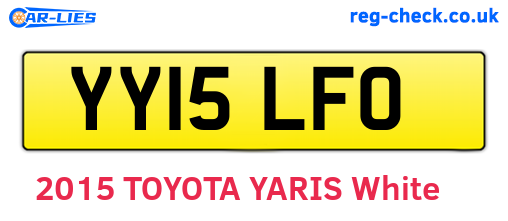 YY15LFO are the vehicle registration plates.