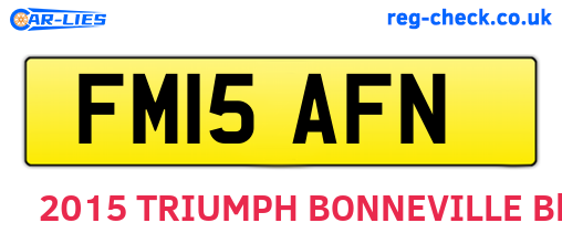 FM15AFN are the vehicle registration plates.