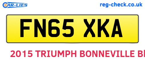 FN65XKA are the vehicle registration plates.