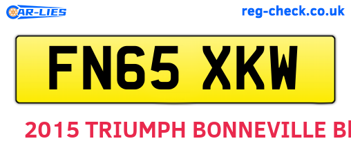 FN65XKW are the vehicle registration plates.