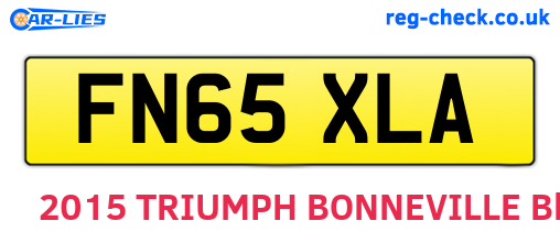 FN65XLA are the vehicle registration plates.