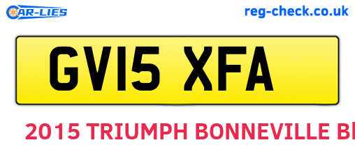 GV15XFA are the vehicle registration plates.