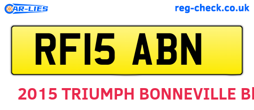 RF15ABN are the vehicle registration plates.