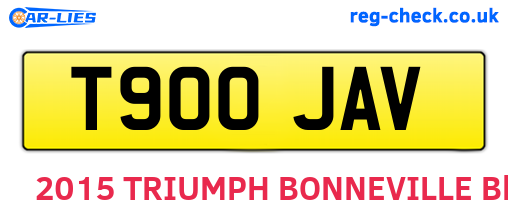 T900JAV are the vehicle registration plates.