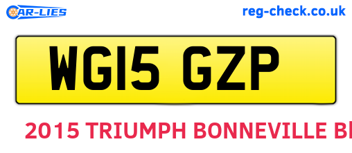 WG15GZP are the vehicle registration plates.