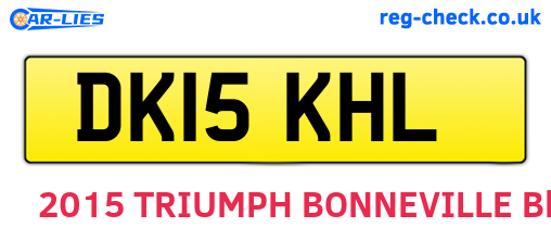 DK15KHL are the vehicle registration plates.