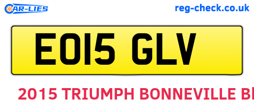 EO15GLV are the vehicle registration plates.