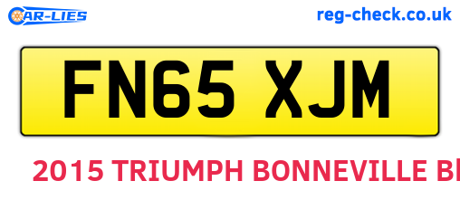 FN65XJM are the vehicle registration plates.