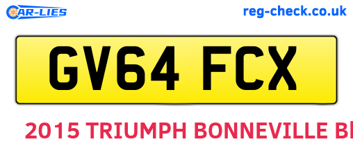 GV64FCX are the vehicle registration plates.