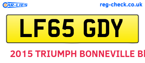 LF65GDY are the vehicle registration plates.