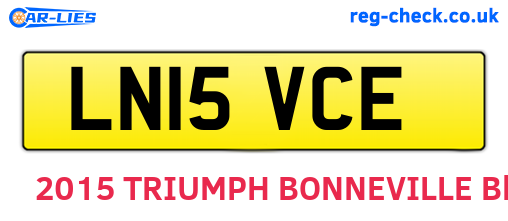 LN15VCE are the vehicle registration plates.