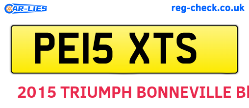 PE15XTS are the vehicle registration plates.