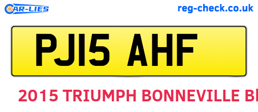 PJ15AHF are the vehicle registration plates.