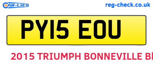 PY15EOU are the vehicle registration plates.