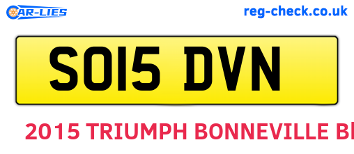 SO15DVN are the vehicle registration plates.