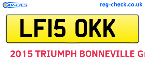 LF15OKK are the vehicle registration plates.