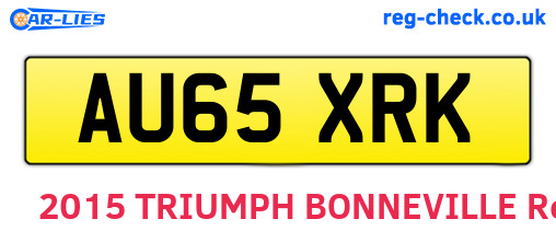 AU65XRK are the vehicle registration plates.
