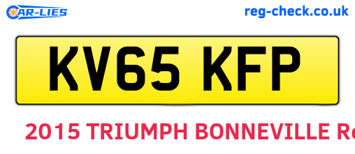 KV65KFP are the vehicle registration plates.