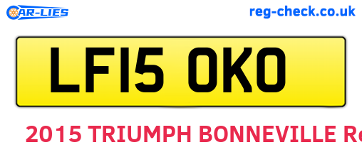 LF15OKO are the vehicle registration plates.